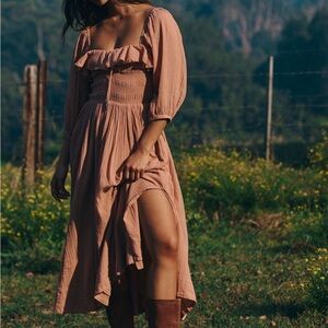 Free People Oasis Midi Dress (Tuscany) XS